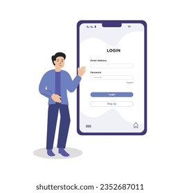 Mobile ui flat design illustration vector element