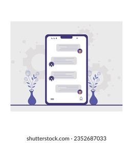 Elemento vector de ilustración de diseño plano Ui móvil