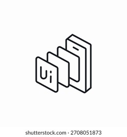 Vector de signo de icono de interfaz de usuario móvil