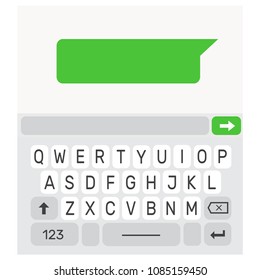 Mobile UI kit chat messenger. Chat app template interface vector