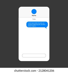 Mobile ui kit messenger. Chat app template. Social network concept. Mock up. IMessages. Iphone. SMS. Chat. Facebook. Whatsapp. Telegram. WeChat. Line