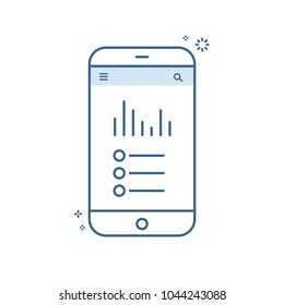 Mobile UI kit for music application screen. Minimal vector illustration