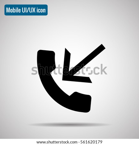 mobile ui/ux call recieved icon