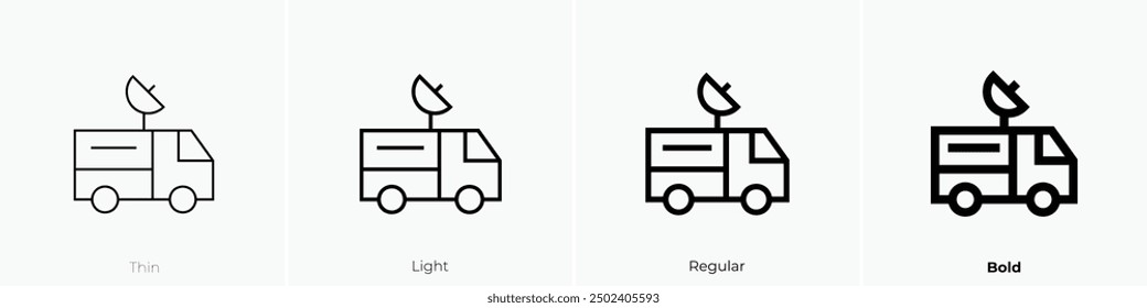 mobile unit icon. Thin, Light Regular And Bold style design isolated on white background