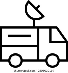 mobile unit icon. Thin linear style design isolated on white background