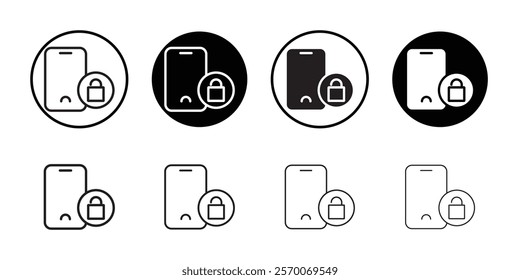 Mobile Unlock icon Outline vector for web ui