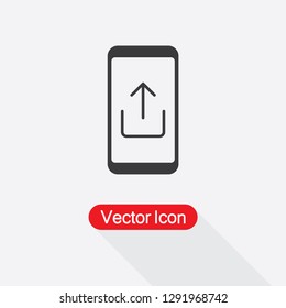 Mobile Upload Icon Vector Illustration Eps10