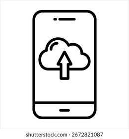Ilustração do vetor de ícone de estrutura de tópicos de upload para portáteis