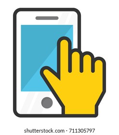 Mobile Usage Vector Icon