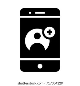 mobile user add icon
