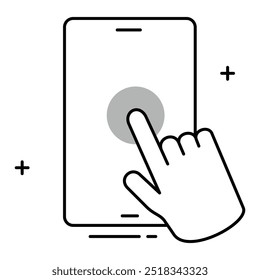 Conjunto de ícones do vetor da experiência do usuário móvel, aplicativos móveis, interface do usuário, navegação do aplicativo, design móvel,