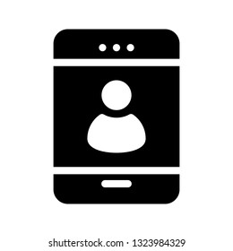 mobile user glyph icon