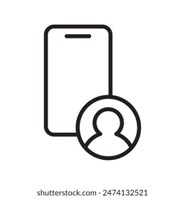 Mobile User Icon Ideal for Technology and Communication Themes