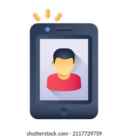 A mobile user icon in premium download

