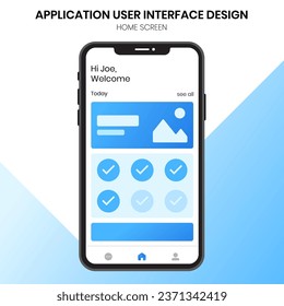 mobile user interface dashboard view