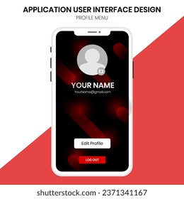 mobile user interface user profile view