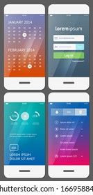 Mobile user interface template - Stock Vector