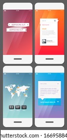 Mobile user interface template - Stock Vector