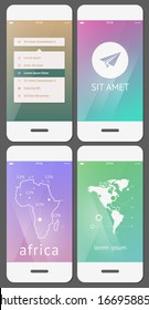 Mobile user interface template - Stock Vector