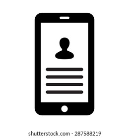 Mobile User Profile Icon - Vector