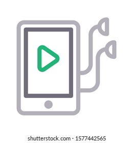 mobile vector color line icon 
