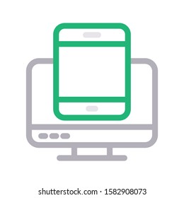 mobile vector color line icon 