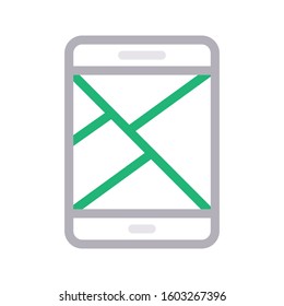 mobile vector color line icon 