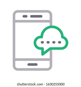 mobile vector color line icon 