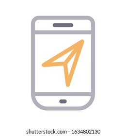 mobile vector color line icon