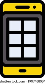 mobile vector color line icon