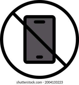 icono de línea de color de vector móvil