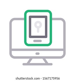 mobile vector  colour  line icon 