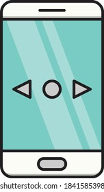icono de línea de color de vector móvil 
