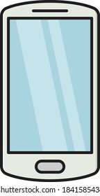 mobile vector colour line icon 