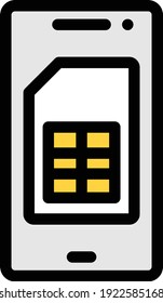 mobile vector colour line icon