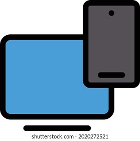 mobile vector colour line icon