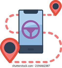 mobile vector concept on white background. isolated illustration icon