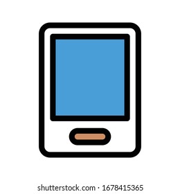 mobile vector flat color icon 