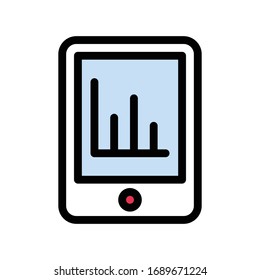 mobile vector flat color icon 