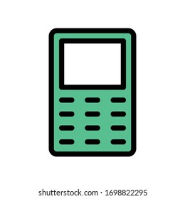icono de color plano vectorial móvil 