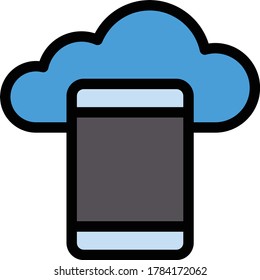 mobiles Vektorflachfarbensymbol 