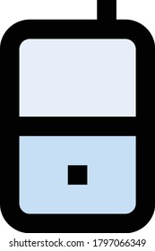 mobile vector flat color icon 