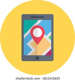 icono de color plano vectorial móvil