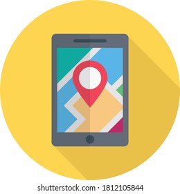icono de color plano vectorial móvil 