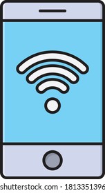 icono de color plano vectorial móvil 