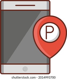 mobile vector flat color icon