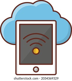 icono de color plano vectorial móvil