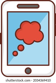 mobile vector flat color icon