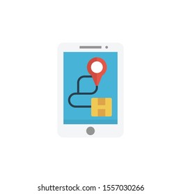mobile vector flat colour icon 