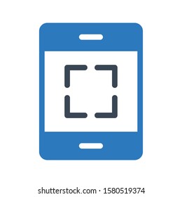 mobile vector glyph color icon 